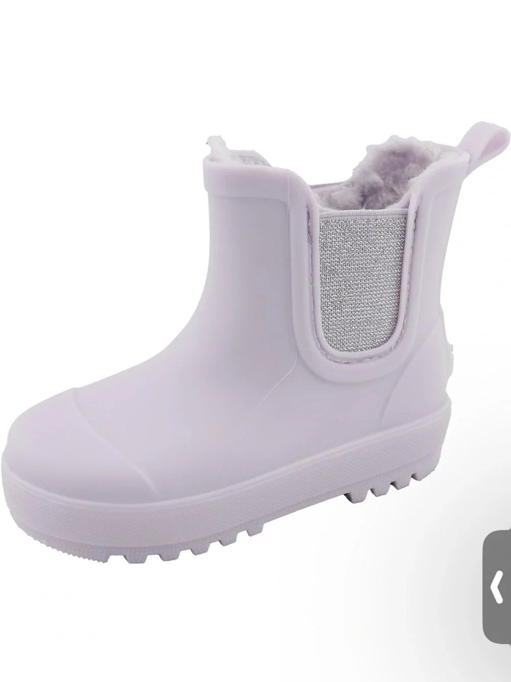 BEARPAW Kids' Chelsea Boots with Faux-Fur Lining – Waterproof Rubber Size 10